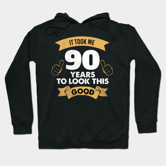 90th Birthday Gift For Men and Women | This is what an Awesome 90 year old looks like | 90th Birthday novelty Gift Hoodie by johnii1422